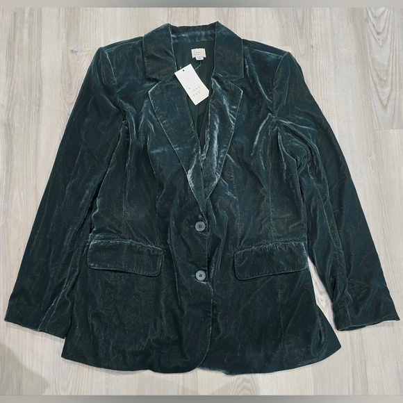 a new day Velvet Blazer in Dark Green - Picture 4 of 9
